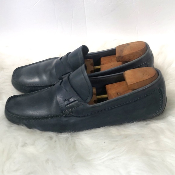 Salvatore Ferragamo Men's Authentic Blue Loafers Size 10.5 - Picture 2 of 9
